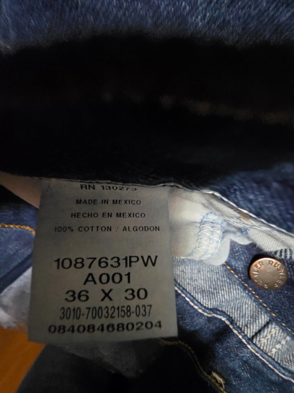 Rustler Men's Jeans 36W 30L Straight leg - Picture 4 of 4